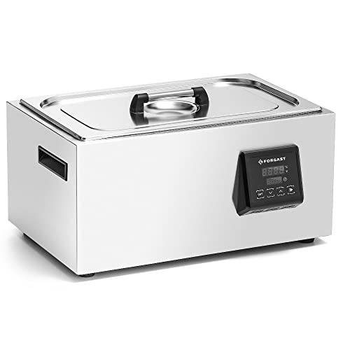 Forgast Sous Vide Roner Cucina Professionale, Circolatore Bagnomaria, Machina Sottovuoto, Slow Cooker, 28 Litri, per Cottura a Bassa Temperatura, 5-95 ºC, Potenza 1.5 kW, 230V