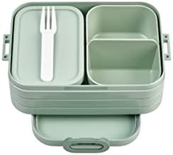 Mepal Bento Lunchbox Take A Break Midi Lunch Box With Bento Box Lunch Box For Sandwiches, Small Snacks & Left Overs Snack & Lunch - 900 ml - Nordic Sage.