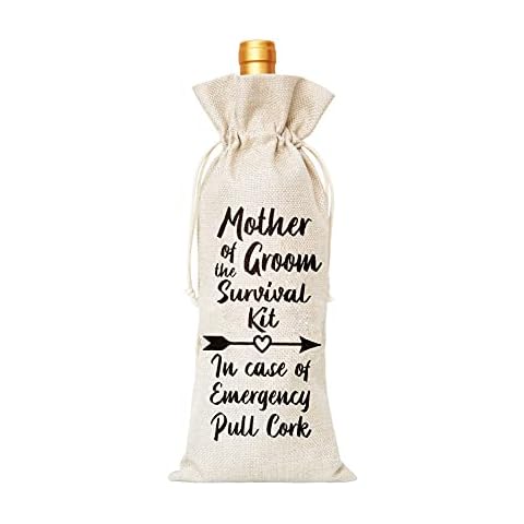 Doreen's Boutique Mother of Groom Survival Kit Wine Bag, Gift for Groom's Mother, Mother-in-law – 1 Pc(A003) Cover