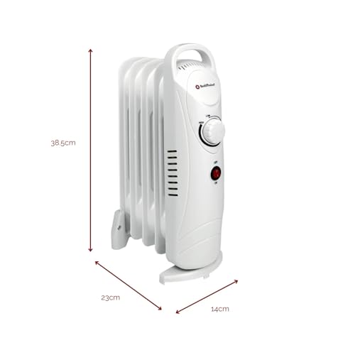 Rediffusion Oil Filled Radiator, 650W, 5 Fin, Adjustable Thermostat, Compact & Portable, Overheat Protection, Rapid Heat Convection Technology, White - REDB125A - Image 2