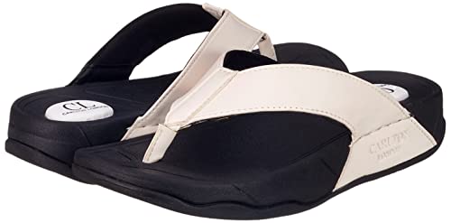 Carlton London mens White Men's Thong Sandals Flat Sandal
