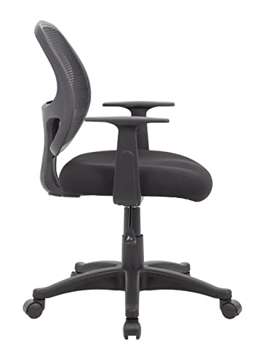 Boss Office Products Commercial Grade Mesh Task Chair with Lumbar Support in Black