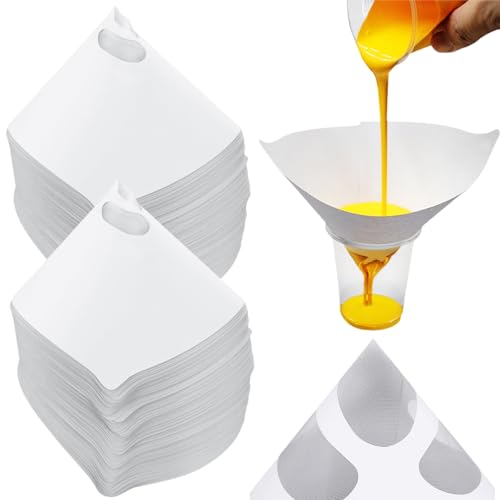 Coladores de Papel Embudo de Filtro Desechables,190pcs Coladores de Pintura Filtros de Pintura Coladores de Pintura,Coladores de Papel de Pintura,Colador de Pintura,Filtros de Pintura Desechables