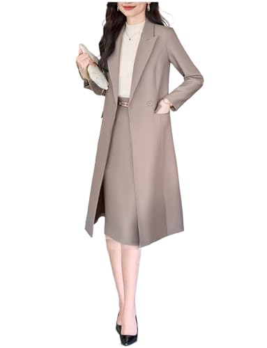 Veste à un bouton et jupe tailleur pour costume deux pièces femme