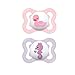 MAM Sensitive Skin Pacifiers, Baby Pacifier 0-6 Months, Best Pacifier for Breastfed Babies, Mini Air Design Collection, Girl, 2-Count