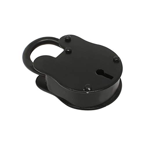 Image of Nautical Cove Antique Solid Iron Lock with Skeleton Keys - Pirate Treasure Lock (3 inch)