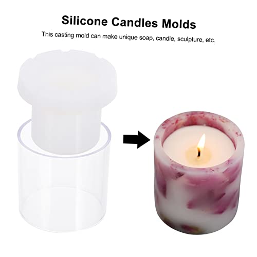 Moule à bougie cylindrique transparent SHINEOFI pour création artisanale de bougie - 6