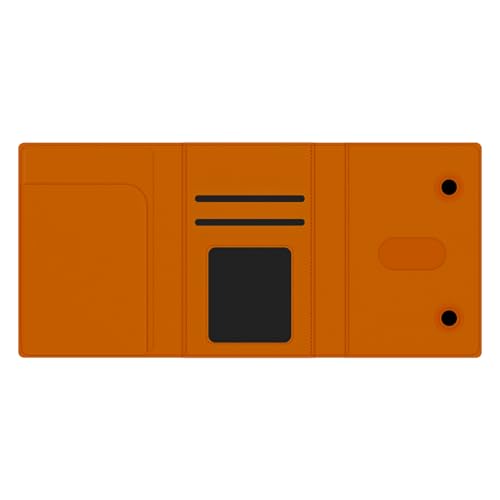 Image of GRIPP Mag Pocket Wallet Card Holder Compatible with Mag-Safe for iPhone 17 /16 /15 /14 /13 /12 Series & All Mag-Safe Phone Cases, Premium Leather, Strong Magnetic Alignment - Orange