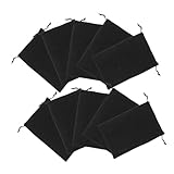 YARNOW 10 Piezas Bolsa para Gafas de Esquí Funda de Gafas de Nieve Estuche de Microfibra Color Negro