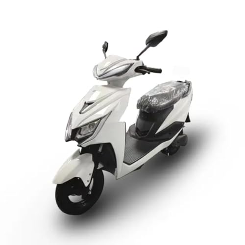Image of MIOOX Electric Scooter with 48V 30AH Lithium Battery, 60-80km Range, 45km /h Speed, Disc & Drum Brakes, LED or LCD Headlight, Comfortable Seat, Non-RTO, 3-Year Battery Warranty (White)