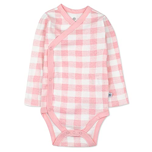 Image of HonestBaby Baby 3-Pack Organic Cotton Long Sleeve Side-snap Kimono Bodysuits
