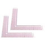 Misurazioni precise: il righello di misurazione per cucire è dotato di scale fini integrate, garantendo una stesura accurata di tessuti e modelli per progetti di sartoria professionali e fai da te, righello a squadra, forniture per la misurazione del cucito