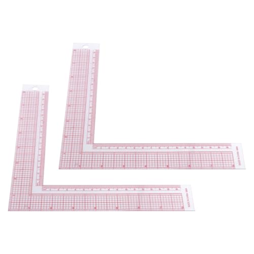 Misurazioni precise: il righello di misurazione per cucire è dotato di scale fini integrate, garantendo una stesura accurata di tessuti e modelli per progetti di sartoria professionali e fai da te, righello a squadra, forniture per la misurazione del cucito