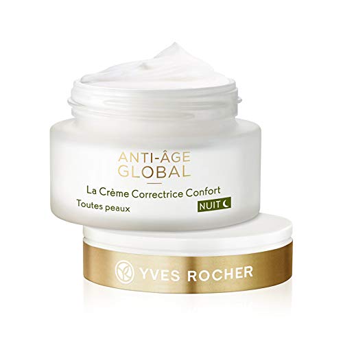 Yves Rocher Anti-Aging Comfort Night Cream | Smooth & Enhance Skin Radiance | 1.7 fl oz