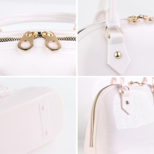 Image of Jelly Crossbody Purse Shoulder Bag, Candy Color Tote Satchel Top-Handle Handbags for Women
