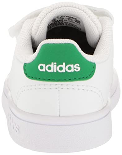 Adidas Kids Advantage Tennis Shoe, Ftwr White/Green/Core Black (Cross Strap), 10 Us Unisex Toddler #TOP2