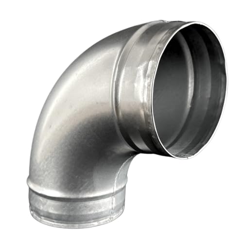 Hg hava Tubo plegable en espiral fi 200, codo de 90° para ventilación, tubo de ventilación de chapa galvanizada, conector de arco para tuberías, ventilación y aire acondicionado, ángulo de arco,