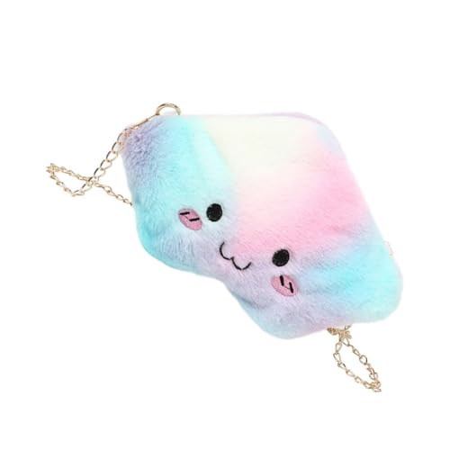 HEALSOPTHY Bolso de Cadena de Felpa Capacidad Grande, Bolso de Hombro Pequeño y Lindo para Guardar Objetos, Adecuado para Compras y Playa