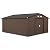 Outsunny 11' x 13' Outdoor Storage Shed, Garden Tool Metal Shed with Foundation Kit, Double Lockable Door, Air Vents and Sloping Roof, for Backyard, Patio, Lawn, Brown