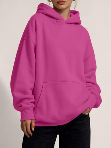 Image of Trendy Queen Women Oversized Hoodies Fall Outfits | Gentle Skin Feel, Aesthetic Drop Shoulder, Large Kangaroo Pocket, Seamless Daily Outfit Match