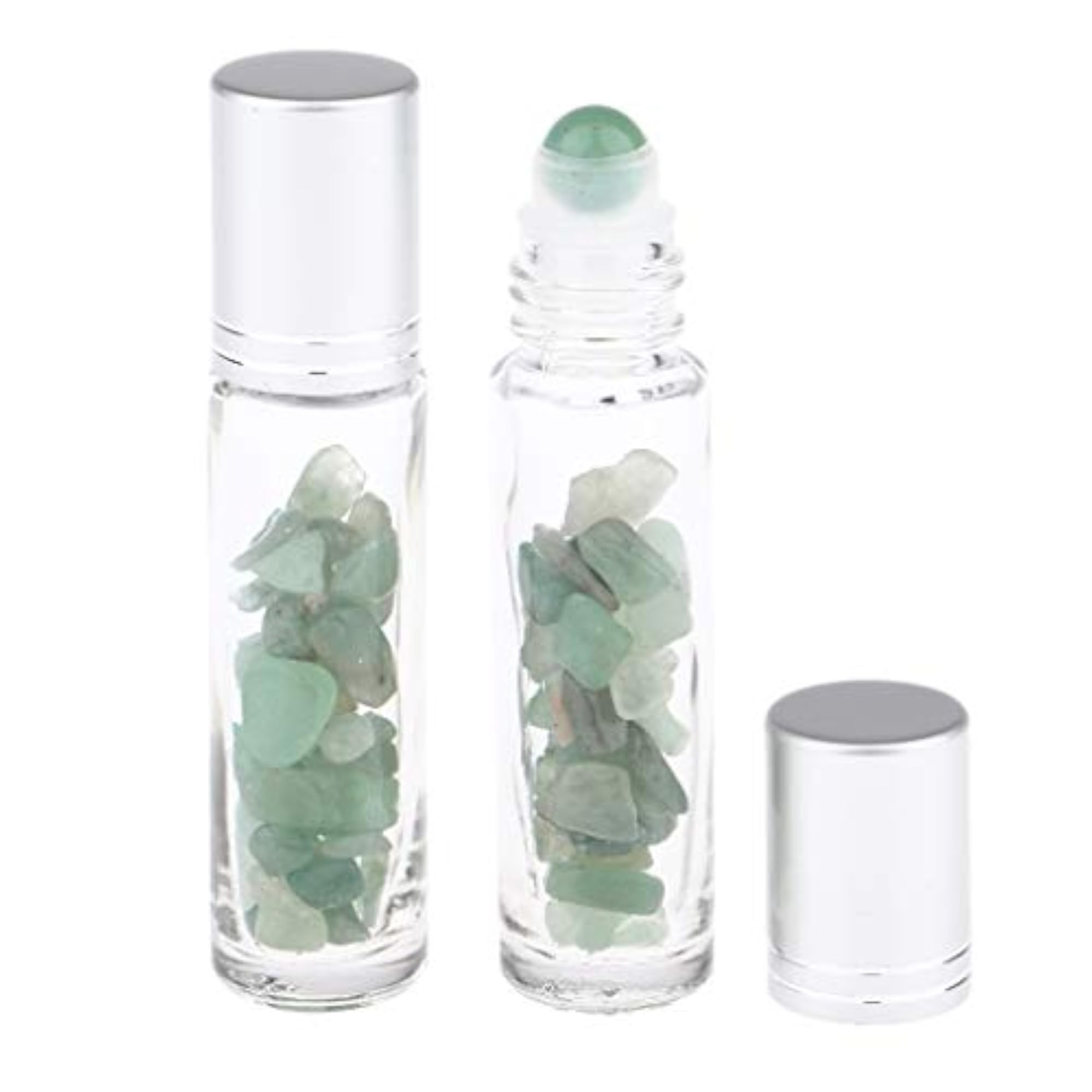 10ml Crystal Glass Roll-on Bottle with Green Aventurine
