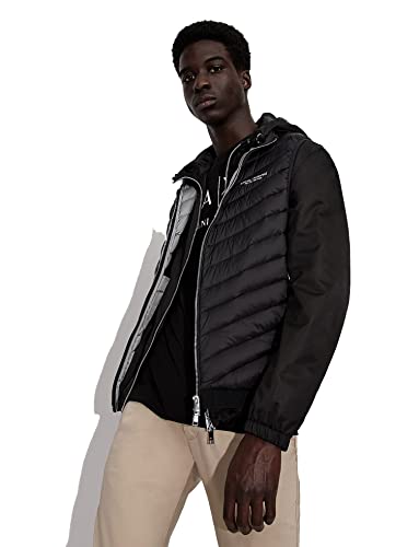 Armani Exchange Men's Real Down Quilted Packable Vest, Black
