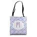 Kids Monogram Mermaid Scales Letter M Tote Bag