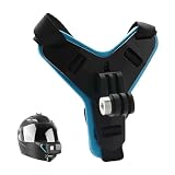CUEMOON Supporto Mento Casco per Chin Moto, Montaggio Fisso per Fotocamera, Per Casco Moto Supporto per Mento per Ciclismo Action Camera Portacasco Integrato