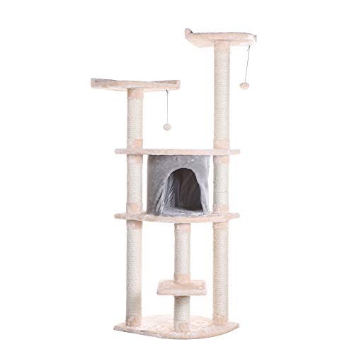 Árbol para gatos Armarkat A6401 34"x24"x64" Blanched Almond miniatura 1