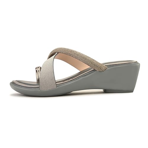 Image of Centrino Women's Wedge Heel Sandals | Stylish Slip-On Sandals for Ladies | Soft Cushioned Footbed for Comfort | Elegant & Trendy Design | Lightweight and Durable Fashion Footwear (9410)