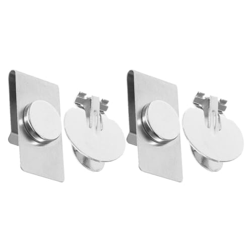 GAROZATION Pinzas Magnéticas Invisibles Diseño Antiswing y Posicionamiento Automático, 2 Pares para Corbatas de Acero Inoxidable Ideales para Reuniones y Bodas