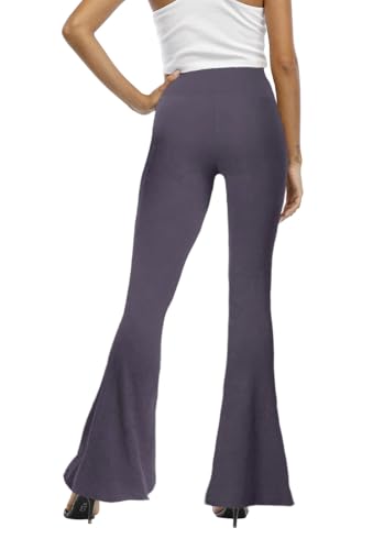 Image of WSPLYSPJY Women's Print Stretch Bell Bottom Flare Palazzo Pants Trousers