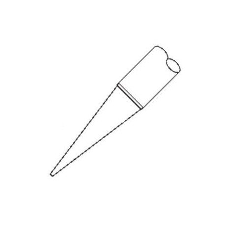 Metcal STTC-043 STTC Series Soldering Cartridge for Temperature Sensitive Applications, 675°F Maximum Tip Temperature, Conical Sharp, 0.5mm Tip Size, 15.2mm Tip Length
