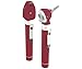 ADC Otoscope/Ophthalmoscope Diagnostic Set, Pocket Size, LED Lamp, 2.5V, Hard Case, Diagnostix 5110NL, Burgundy