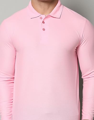Image of INKKR Full Sleeve Men's Solid Polo Neck T-Shirt Combo