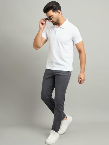 Image of Men's Half Sleeve Solid Cotton Polo T-Shirt | Premium Soft Fabric