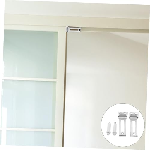 Kit de herrajes para puertas abatibles 2 pares, pivotes resistentes para puertas corredizas de clóset, instalación fácil, soporta puertas pesadas para uso en casa y oficina miniatura 5