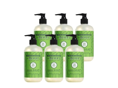 Mrs. Meyer's Fresh Cut Grass Liquid Hand Soap 12.5 Fl Oz (Pack of 6)