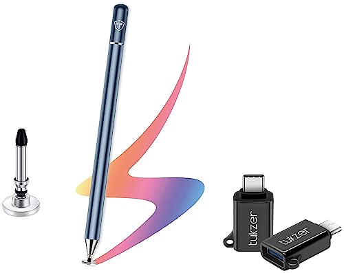 Image of Tukzer Capacitive Stylus Pen for Touch Screens Devices, Fine Point, Lightweight Metal Body with Magnetism Cover Cap for Smartphones /Tablets /iPad /iPad Pro /iPhone