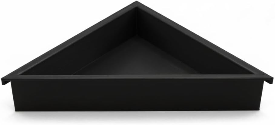 Triangle Toolbox Drawer Organizer Tray - Lip-Mount Corner Bin for Bits, Screws & Small Parts, Fits 0.25 Inch Drawer Edge, Space Saving Shop Storage for Mechanics & DIY (black, Standard size)