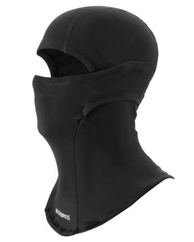ROCKBROS Kids Balaclava Ski Mask Thermal Windproof Kids Balaclava Mask for Cold Weather Boys Girls Black