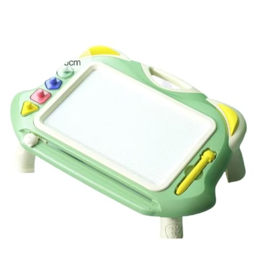 MCSWSEE 子供用磁気描画ボード多機能噂ボードと単語帳小学生落書き描画ボード教育玩具は教室の下書き帳として使用できます (グリーン,脚付きテーブル)