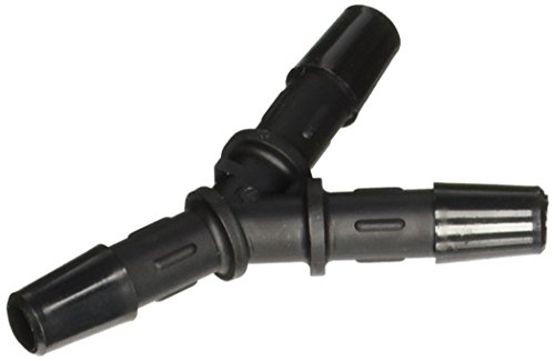 Eldon James Y0-4BN Black Nylon Equal Barbed Y-Connector, 1/4