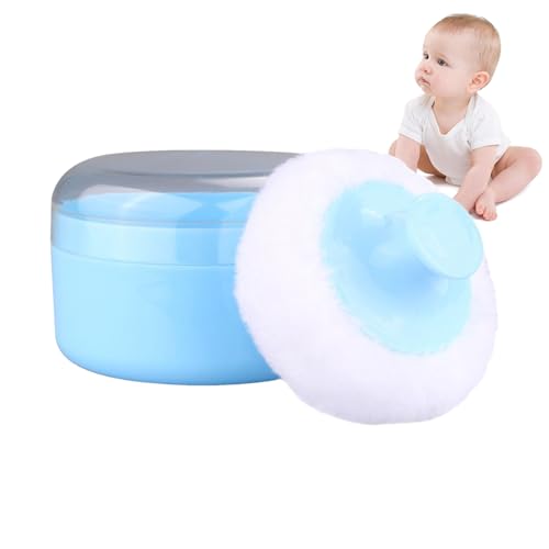 Qiwieod Estuche Con Polvera Y Para Bebé | Puff Aplicador De Polvo Corporal | Estuche Almacenamiento Esponja Para Cuidadores Baño Viaje Guardería