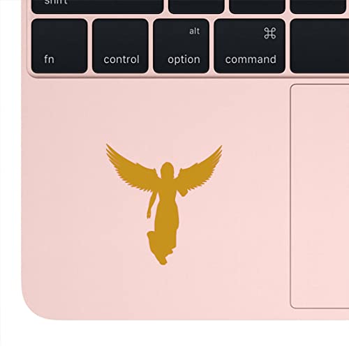 Image of Angel With Wings (Metallic Gold) (Set Of 2) Premium Waterproof Vinyl Decal Stickers For Laptop Phone Accessory Helmet Car Window Bumper Mug Tuber Cup Door Wall Decoration