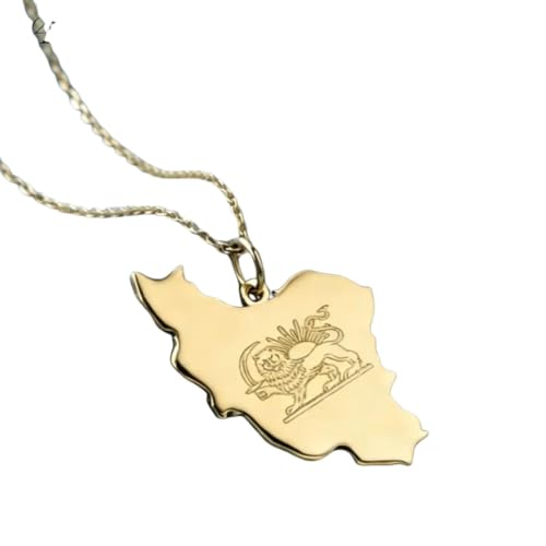 Pendentif Roi perse Pahlavi en collier lion et soleil pour homme et femme