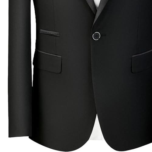 Men's Slim Fit Tuxedo Jacket Shawl Lapel Dress Suit One Button Solid Blazer Jacket Tops for Dinner,Prom,Party3