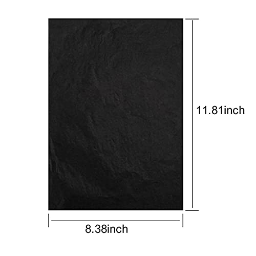 Longtereen 100 Sheets Carbon Paper, Black Graphite Paper for Tracing
