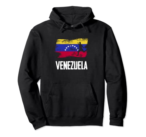 Venezuela Flag Jersey Venezuelan Soccer Team Venezuelan camisola com capuz, Preto, S