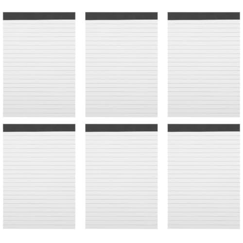 Cuadernos escolares de 25 hojas MERRYHAPY, lote de 6 libretas de papel para oficina y apuntes